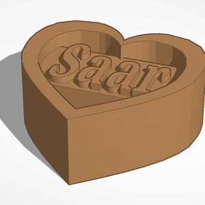 Hartje met naam er in