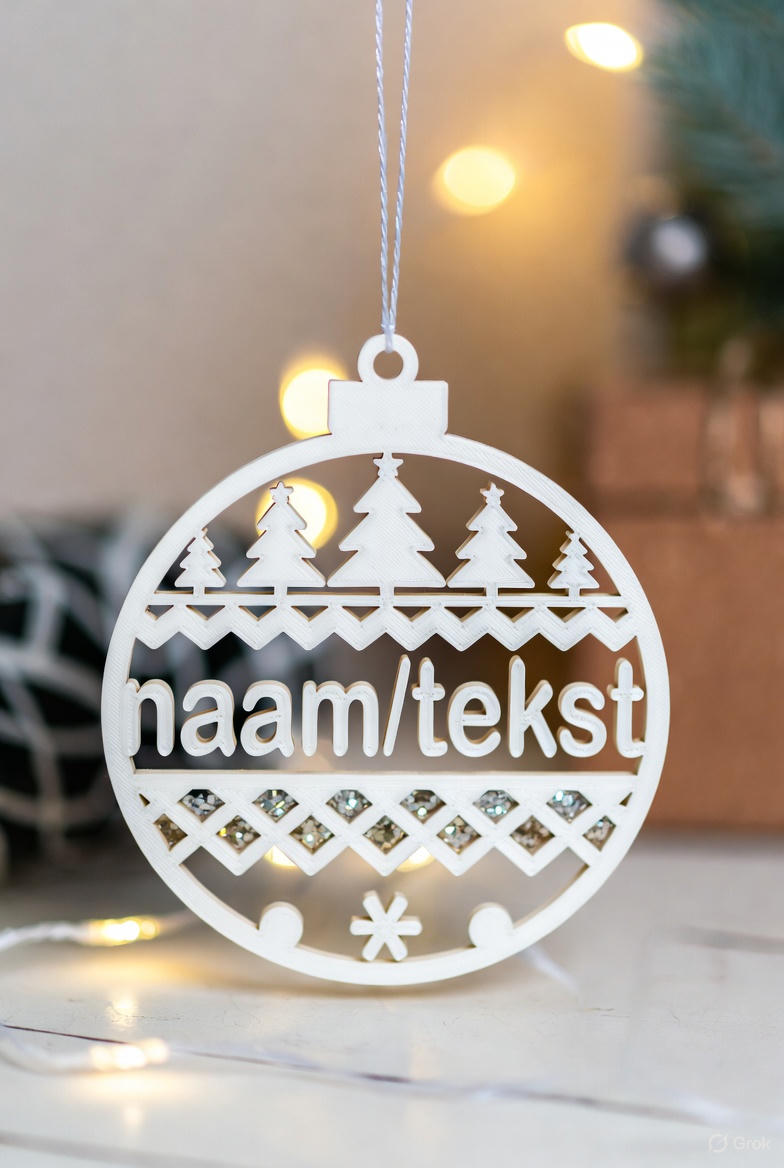 kerstbal met naam/tekst
